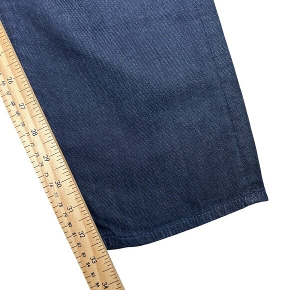 7 For All Mankind Slimmy Luxe Performance | Men's Dark Wash Jeans | Size 31/33 - Picture 9 of 14